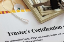 Revocable Trust-Trustee certification abstract with dollars and key