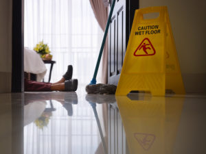Premises Liability Lawyer Nashua, NH - Maid slipped on wet floor and laying down